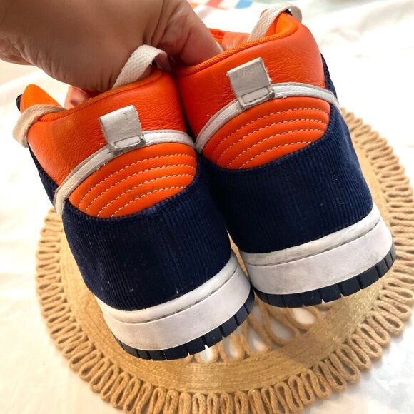 Nike ID Custom Boise Orange/Navy Blue Dunk Hi Sneakers 2011 501997-991 Size 10.5 - Picture 11 of 14